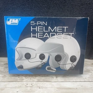 J&M 5-pin Helmet Headset HS-8154B-OF for Gold Wing Open Box Microphone Biker - Picture 1 of 9