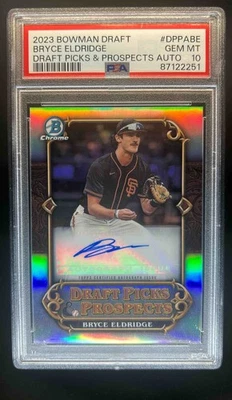 2023 Bowman Draft Bryce Eldridge Picks & Prospects Auto #53/99 Giants PSA 10 - Image 1 of 2