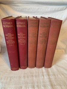 Luther Burbank His Methods and Discoveries 5 Vols 1914 Vintage Books Volumes 1-5 - Foto 1 di 22