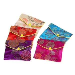 12pcs Jewelry Silk Purse Pouch Chinese Embroidered Brocade Zipper Gift Pack - Picture 1 of 10