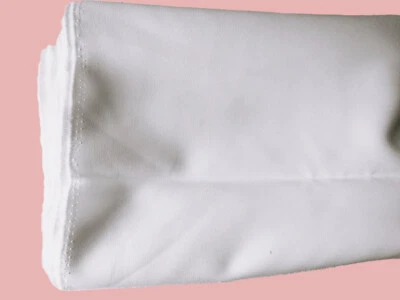 Stoffe -Reststück  Polyester  Weiß - ohne Muster - Bild 1 von 3