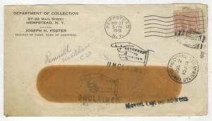 1919 HEMPSTEAD NY ABTEILUNG DER SAMMLUNG & 537 SIEGESMARKE VIELE MARKIERUNGEN! - Bild 1 von 2