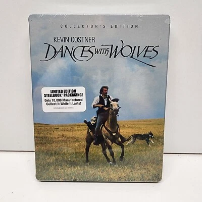 DANCES WITH WOLVES-COLLECTORS EDITION STEELBOOK, Blu-Ray, Sealed, FREE BOX SHIP - Image 1 of 2