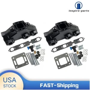 2x Marine Exhaust Manifold with Gasket for MerCruiser GM V6 175 185 205 262 4.3L - Picture 1 of 7