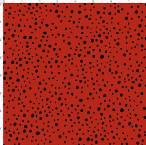 Loralie PEPPER DOTS rot schwarz Steppstoff verkauft von 1/2 Yard #692-486 - Bild 1 von 1