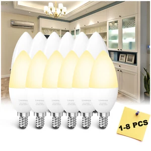 E12 7W LED Candle Pendant Light Bulbs Energy Saving Replacement Lamps 1-8PCS USA - Picture 1 of 15