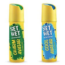 SET WET Deodorant Spray Perfume Charm And Cool Avatar for men, 150ml Set Of 2