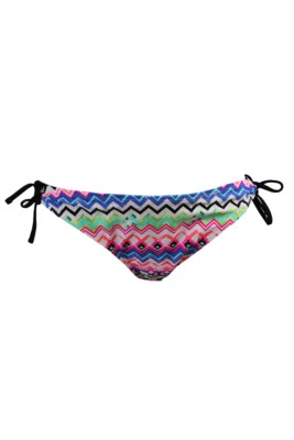 Parte inferior de bikini California Waves blanca con estampado de múltiples chevron S Foto 1 de 3