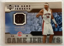 2005-06 Upper Deck UD Game Jersey Rasheed Wallace Detroit Pistons #GJ-RW