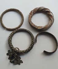 A collection of  4 Yoruba Antique Bracelet  Currency from Nigeria West Africa