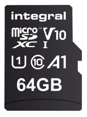 INTEGRAL - MicroSDXC UHS U1 V10 Memory Card 100MB/s, 64GB - Image 1 of 3