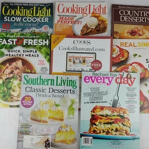 8 Cooking Recipe Magazines Cooking Light/Cooks Illus/Southern Living/Rachael Ray - Imagen 1 de 5