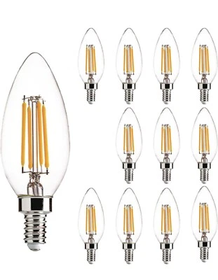 E12 LED Light Bulbs Dimmable 2700K Warm White 4 watt 40W Equivalent... - Image 1 of 4