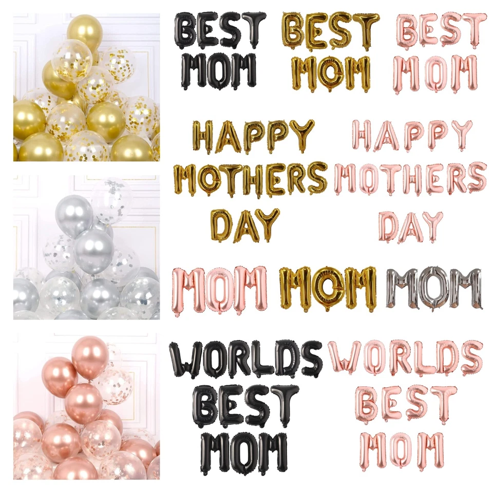 Happy Mother day Balloons Foil Mother's Day Gift Ballon Best Mum Party Decor - Image 1 of 1