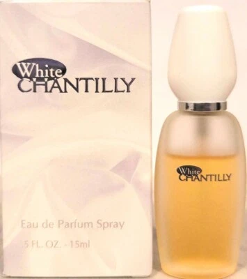 白色 CHANTILLY EAU DE PARFUM 喷雾 0.5 FL.OZ 15 毫升 Dana 全新带盒 原装 — 第 1/3 张图片