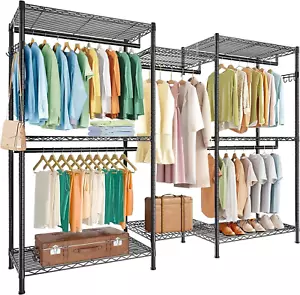 Clothes Rack Wire Garment Rack Heavy Duty Clothing Racks for Hanging Clothes ... - Picture 1 of 1