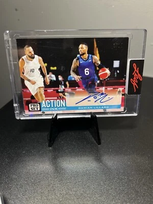Damian Lillard Autograph Leaf Pro Set Sports Action Ink Olympics uniform 3/15   - Image 1 of 3