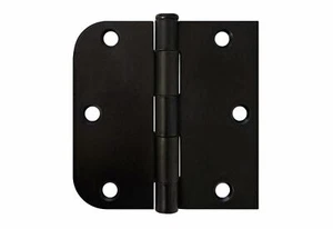 Oil Rubbed Bronze 3.5" SQ X 5/8 Radius Door Hinge interior Half Round Square - Afbeelding 1 van 3
