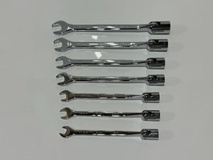 SK Tools USA NOS 7pc Metric 11mm-19mm Flex Head Combination Wrench Set, 12 Point - Picture 1 of 12