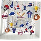 51 Pieces Baseball Party Decorations, Sports Theme Party Hanging Swirl Decor 