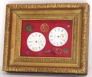 Framed Watch Parts Vintage in Gold Tone Frame - Picture 1 of 5