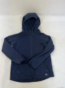 Gap Unisex Kid's Classic Full Zip Hoodie Dark Blue Size 6-7 - Picture 1 of 4
