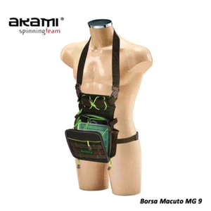 ZAINO BORSA AKAMI MOD MG9 IN CORDURA PORTA ARTIFICIALI PER PESCA SPINNING - Foto 1 di 1