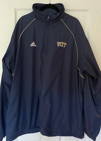 Pittsburgh Pitt Panthers Adidas Climalite Quarter Zip Pullover Jacket XL Cover