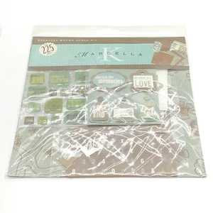 K & Company Marcella by K Everyday Brown Scrap Kit 8.5 x 8.5 Over 225 Pieces - Picture 1 of 2