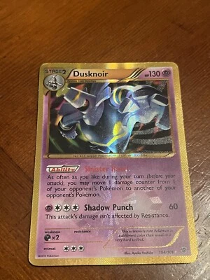 Pokemon Card Dusknoir 104/101 B&W Plasma Blast Gold Secret Rare  - Image 1 of 2