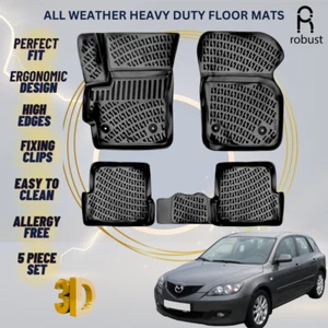 Floor Mats Liners For Mazda 3 2003-2009 All Weather Heavy Duty 3D Car Auto Rugs - Picture 1 of 9