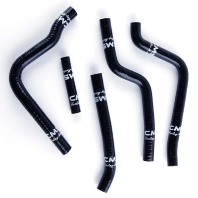 Silicone Radiator Hose Kit for Kawasaki KX 125 KX125 1990 1991 1992 1993 Black Foto 1 de 4