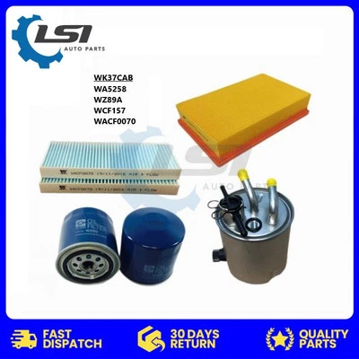 Wesfil Air Oil Fuel Filter Kit WK37CAB for Nissan Navara 2.5TD D40 YD25 SPN - image 1 of 4