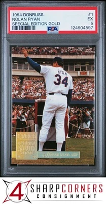 1994 DONRUSS SPECIAL EDITION GOLD #1 NOLAN RYAN HOF POP 3 PSA 5 - Image 1 of 4