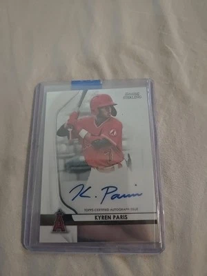 2020 Bowman Sterling - Prospect Autographs Kyren Paris #BSPA-KP (AU, RC) - Image 1 of 2