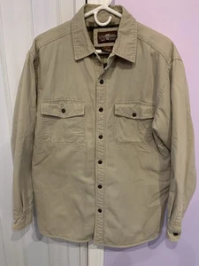 Camisa Chaqueta Forrada de Vellón Levis Algodón Para Hombres M Franela Botón Tostado - Imagen 1 de 12