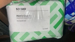 Protectores de máxima absorción Solimo para hombre 52 cuentas talla única para la mayoría - Imagen 1 de 5