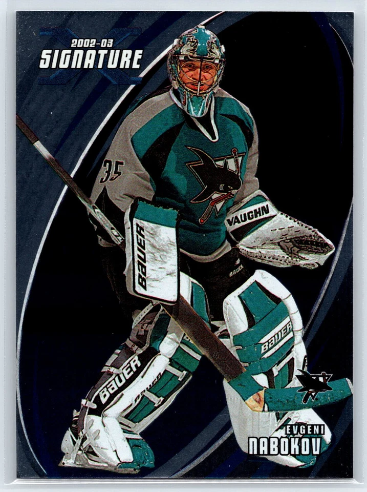 2002-03 Be a Player Signature Series Evgeni Nabokov San Jose Sharks #007 - Image 1 of 2