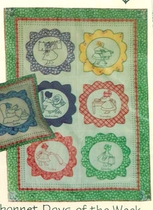 Patrones de edredón Betty Alderman vintage años 90 Sunbonnet niñas apliques bordado - Imagen 1 de 4