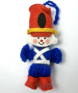 Vintage Hallmark Yarn Christmas Ornament 1970s Soldier Boy 1973 1974 Keepsake - Picture 1 of 8