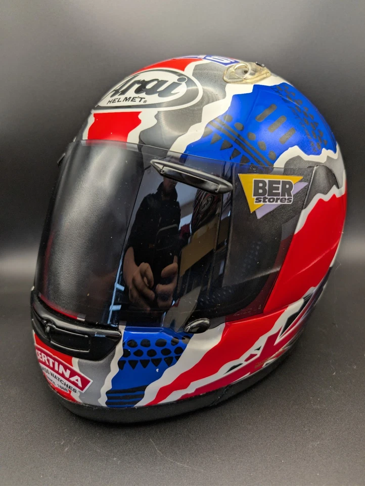 Casco de moto Arai Quantum F Mick Doohan Repsol Honda 500 MotoGP réplica - Imagen 1 de 4