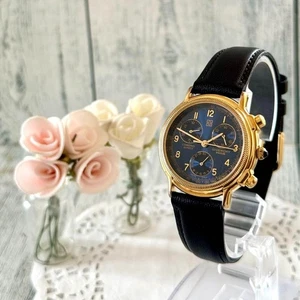 Reloj GIVENCHY Dorado Azul Marino Batería Reemplazado Usado - Imagen 1 de 4