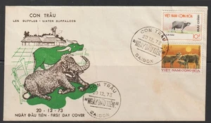 1973 South Vietnam FDC Water Buffalos Scott # 460-461 - Picture 1 of 2