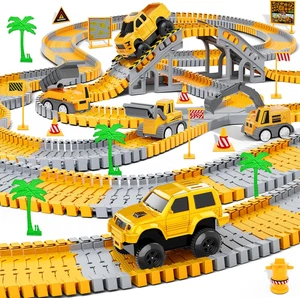Kids Toys 253 PCS Construction Race Tracks Toy for 3 4 5 6 7 8 Year Old Boys Gir - Picture 1 of 12