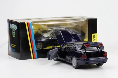 1:24 Schabak BMW 850I E31 1990 Model Car Dark Blue Metallic No.1630 - Image 1 of 4