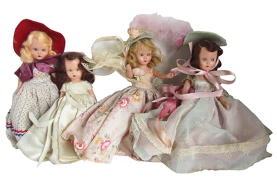 Nancy Ann история книга лот из 4 сна глаз пластиковые куклы в плохих коробках, июнь, весна - Изображение 1 из 4