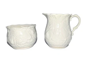 De Colección Belleek Serenity Crema Azúcar Porcelana Floral Borde Dorado 8ª Marca Años 90 A+ Estado - Imagen 1 de 24