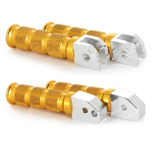 Gold Front + Rear CNC Billet Anodized Foot Pegs Motorcycle Rest for Honda CB CBR - Picture 1 of 5