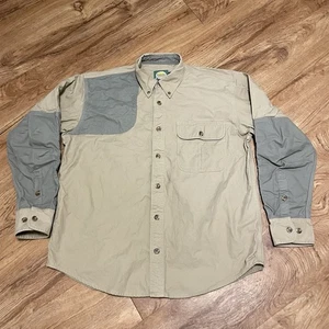 Cabelas Hunting Shirt Brown Men Large Hunter Shooting Shoulder Pad Outdoors Gear - Picture 1 of 7
