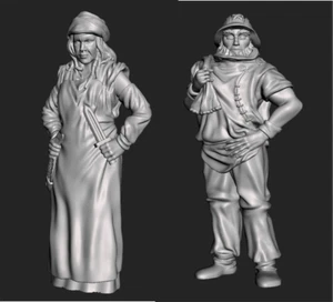 Fisherfolk D&D Depths of Savage Atoll EC3D 28mm 32mm  - Bild 1 von 5